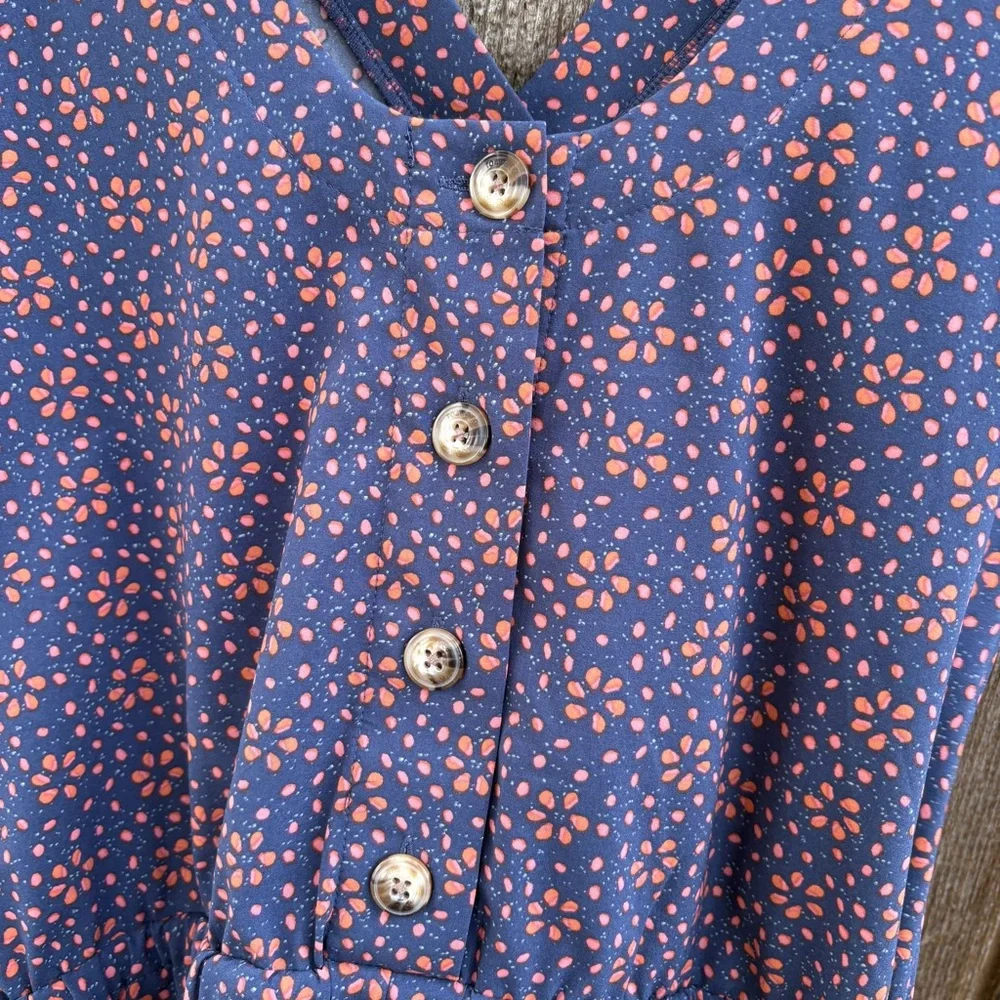 Toad&Co Sunkissed Liv SL Jumpsuit In Blue & Orange Sz M - Picture 6 of 15